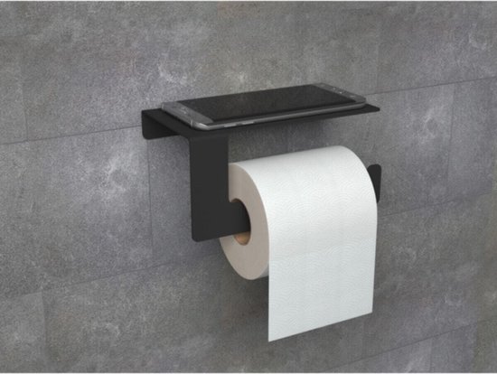 DELTA Toilettenpapierhalter Mit Haltegriff (Assist Bar) – Mattschwarz, Trägt Bis 136 Kg